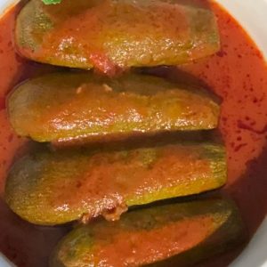 Kousa, Squash Stuffed With Spiced Egyptian Rice and Organic Meat
