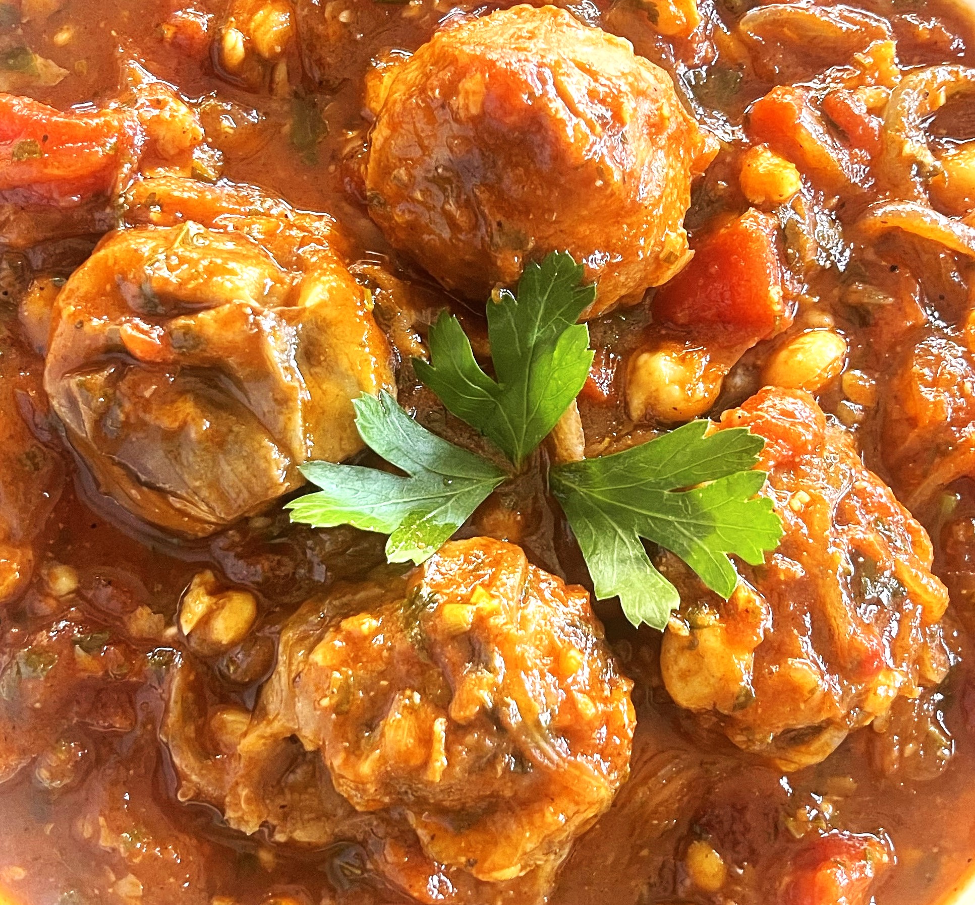 Moussaka, baby eggplants, vegan dish