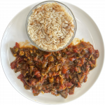 Bamia, Mini Okra With Rice Cooked Lebanese Style - 2 Servings