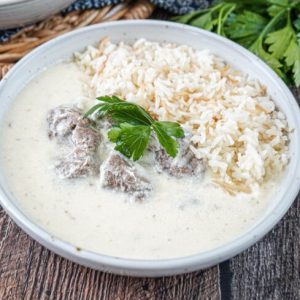 Laban Emmo a Traditional Lebanese Stew