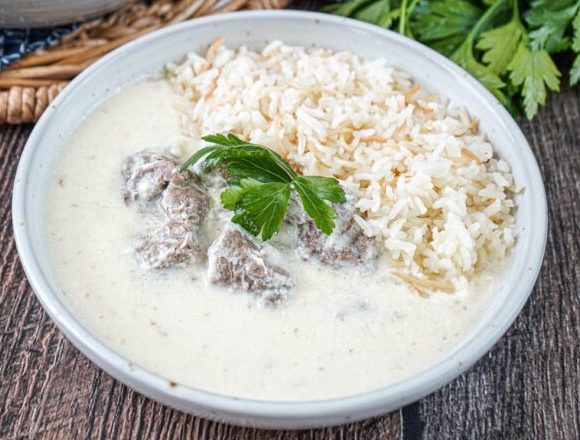 Laban Emmo a Traditional Lebanese Stew