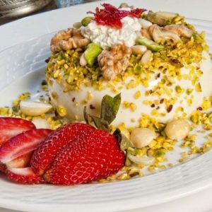 Layali Lebnan or Lebanese Nights a rich pudding