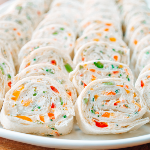 Pinwheel Roll up Veggies with Cream Cheese