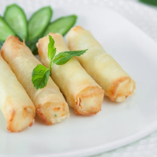 Rkakat, Phyllo Dough with Mozzarella and Akawi Cheese