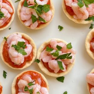 Shrimp Bruschetta with Cocktail Sauce