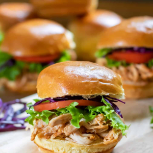 Honey Mustard Pulled Chicken Sliders