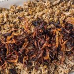 Vegan Mdardara Lentils And Rice With Caramelized Onions