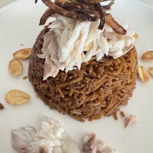 Sayadieh is a Lebanese Baked Fish with Rice Dish