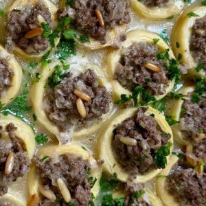 Lebanese Stuffed Artichokes with Meat and side Rice