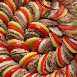 Kafta bil Sanieh – ground meat patties (kafta)