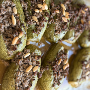 Ablama – Baby Zucchini Spiced Meat and Tangy Sauce