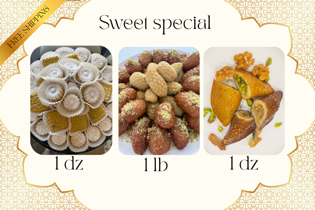 Atayef brings the joy of street‑side frying and family gatherings. Maakaroon brings the warmth of homemade simplicity. Maamoul brings the elegance and tradition of Eid and festive hospitality.