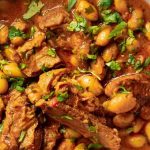 Fasoulia — Beans Simmered with Beef Ox Tail Bones and Rice